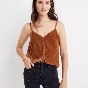 Madewell Velvet Button Down Cami Size 4